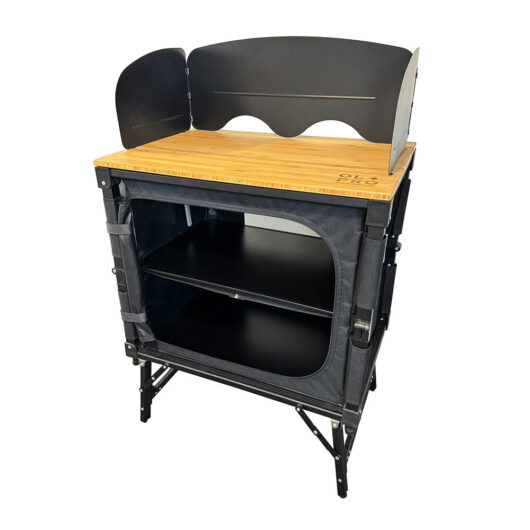 Bamboo 3 in 1 Folding Table/Storage Camping Cupboard