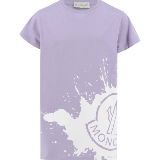 MONCLER ENFANT KIDS SPLASH LOGO T SHIRT Size: 10Y, colour: PURP