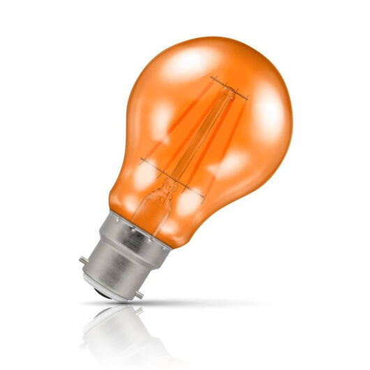 Crompton GLS LED Light Bulb B22 4.5W (25W Eqv) Orange Harlequin Translucent