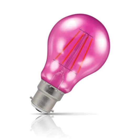 Crompton GLS LED Light Bulb B22 4.5W (25W Eqv) Pink Harlequin Translucent