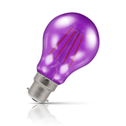 Crompton GLS LED Light Bulb B22 4.5W (25W Eqv) Purple Harlequin Translucent