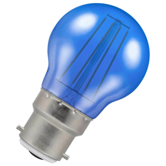Crompton Lamps LED Golfball 4W B22 Harlequin Blue Translucent