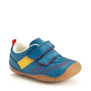 Little Smile, Bright blue leather rip-tape pre-walkers
