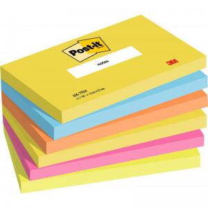 Post-it Notes PEFC Energetic Colours 76x127mm Ref 655-TFEN Pack 6