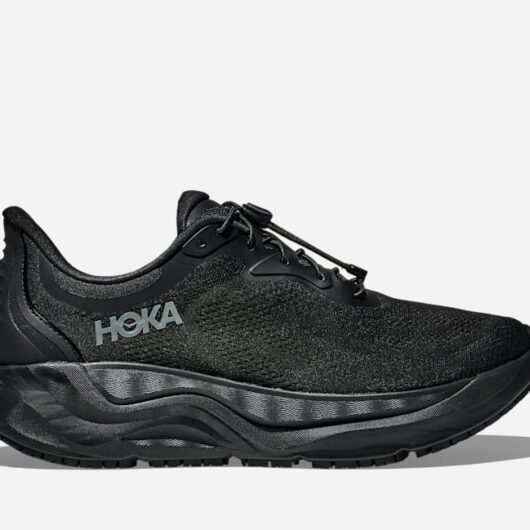 HOKA Men's Arahi SR Walking Shoes in Black, Size 12.5 W