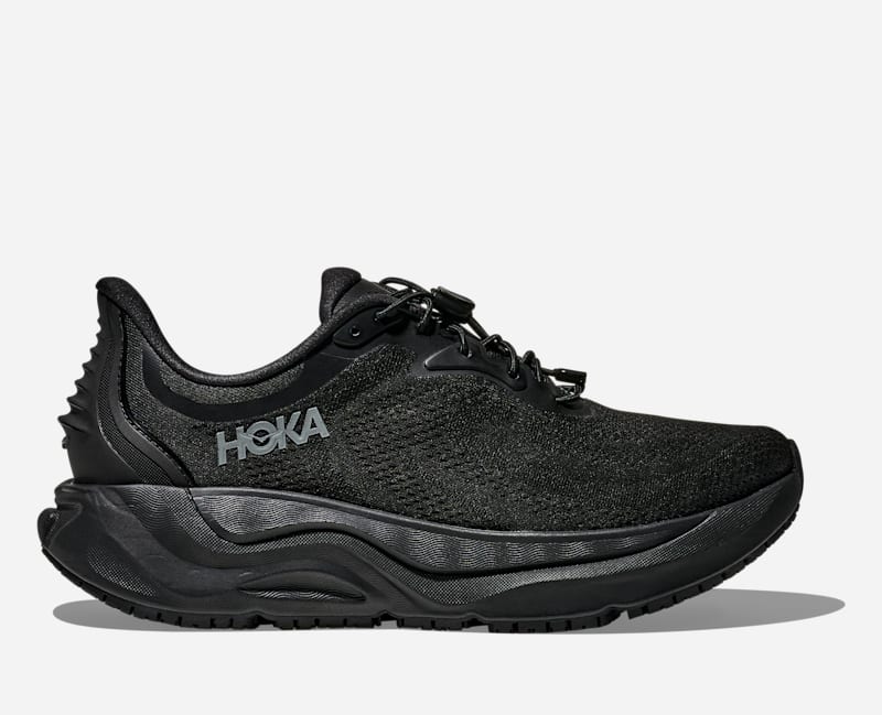 HOKA Women's Arahi SR Walking Shoes in Black, Size 10
