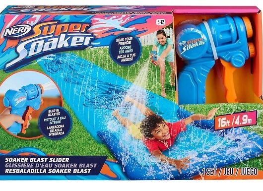 Nerf Super Soaker Blast Water Slide - with Soft Jet Blaster!