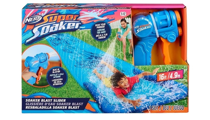 Nerf Super Soaker Blast Water Slide - with Soft Jet Blaster!