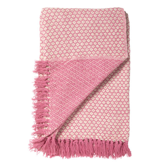 Rosalie Recycled Cotton Throw - Pink