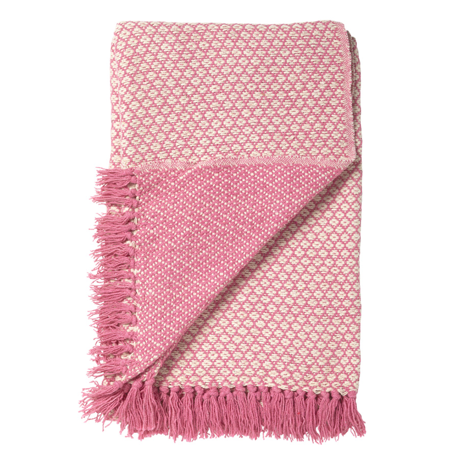 Rosalie Recycled Cotton Throw - Pink
