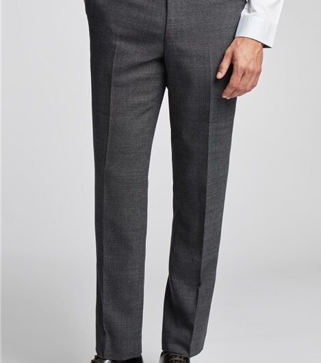 Ted Baker Slim Fit Charcoal Grey Semi Plain Men's Trousers