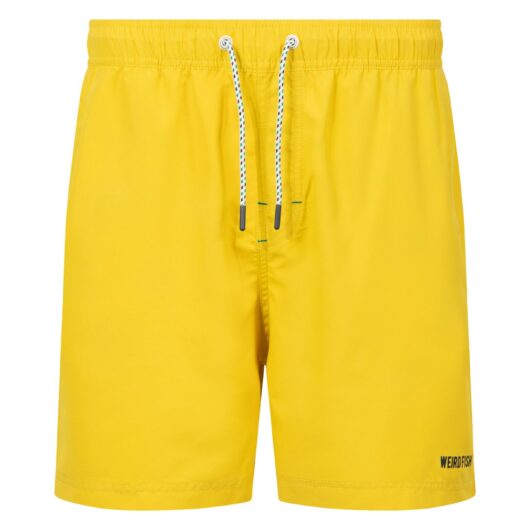 Weird Fish Banning Swim Shorts Canary Size 32