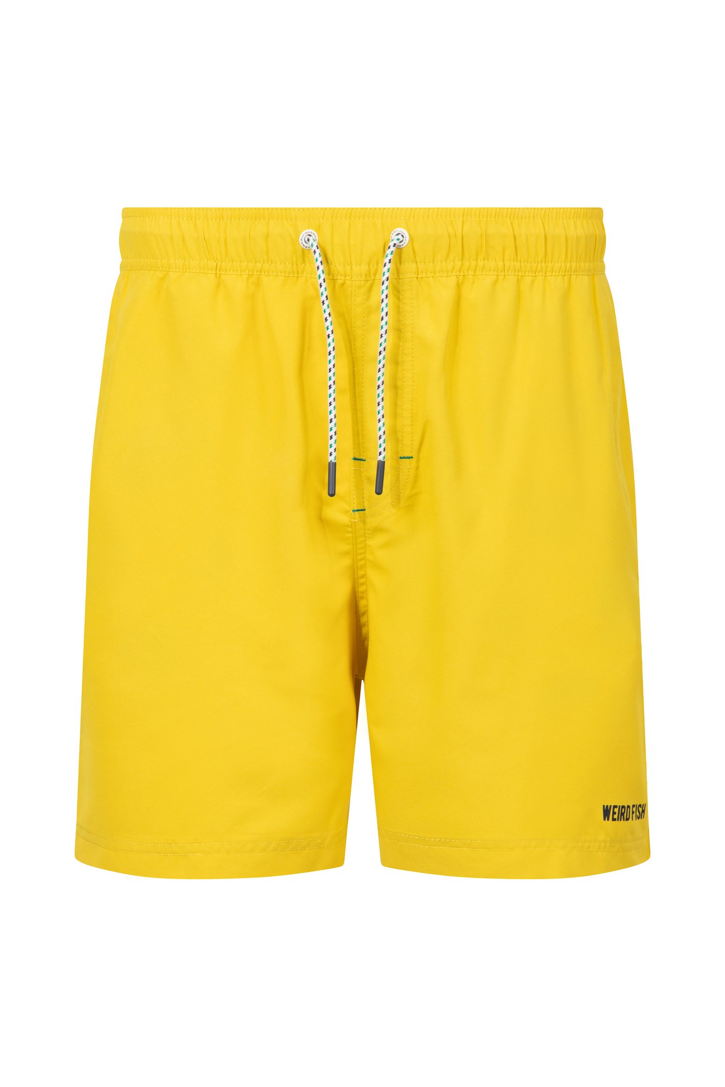 Weird Fish Banning Swim Shorts Canary Size 32