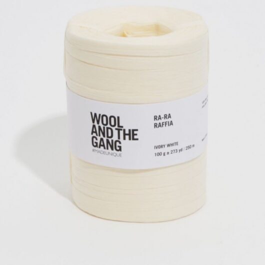 Wool and the Gang Ra-Ra Raffia Yarn Ivory White